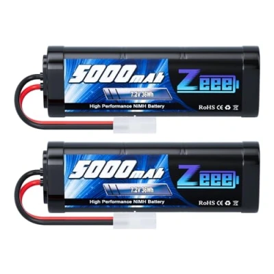 Afbeelding van Zeee 7,2 V 5000 mAh RC NiMH batterij met Tamiya stekker voor auto vrachtwagen HPI Losi Kyosho Hobby (2 verpakkingen)