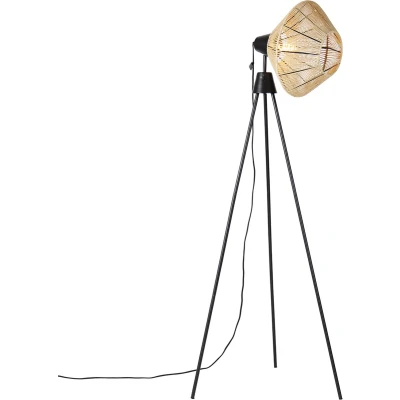 Afbeelding van QAZQA Landelijke vloerlamp tripod touw Jenthe