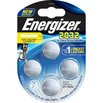 Afbeelding van Energizer Ultimate Lithium 3v Knoopcel Batterijen (cr2032) 4 Stuks