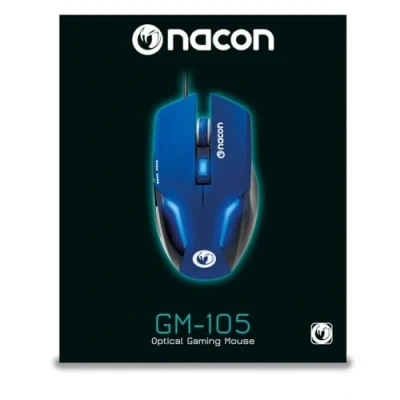 Afbeelding van Nacon Gaming GM 105 Muis Linkshandig USB Type A Optisch 2400 DPI (Bedraad), Muis, Blauw