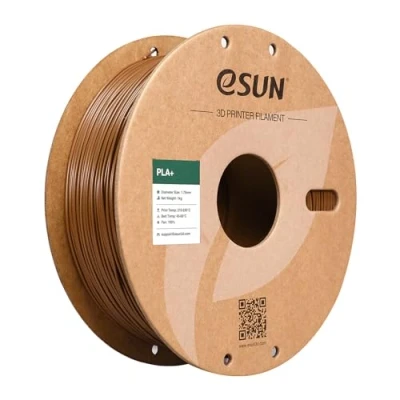 Afbeelding van eSUN PLA+ filament 1,75 mm, 3D printerfilament PLA Plus, Dimensional nauwkeurigheid +/ 0,03 1 kg spoel (2,2 lbs) printfilament voor printers, bruin