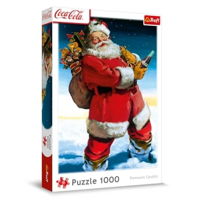 Afbeelding van Trefl Puzzle 1000 Santa Claus mit Coca Cola (1000 onderdelen)