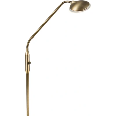 Afbeelding van QAZQA Moderne vloerlamp brons incl. LED Eva