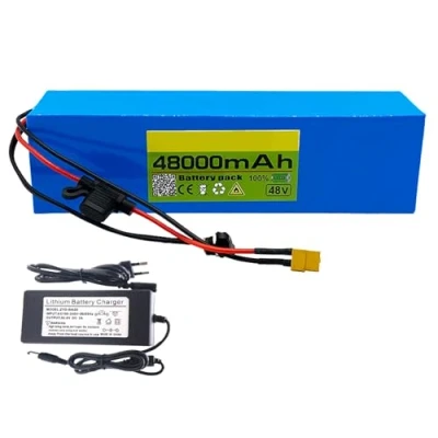 Afbeelding van 48 V Ah 13S3P lithium ion accu met oplader geïntegreerde BMS bescherming, ideaal voor 200 2000 W, XT60 Plug e bike motor