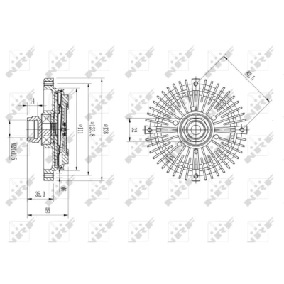 Afbeelding van Koppeling, radiateurventilator NRF 49567