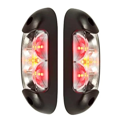 Afbeelding van Set van 2 led sjabloonlampen om op te hangen, 12 24 V, 3 kleuren: wit, rood, oranje, voor aanhangers, auto&#039;s, vrachtwagens, caravans