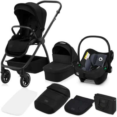 Afbeelding van Lionelo Meril 3 in 1 Buggy XL Reiswieg, Wandelwagen &amp; ADAC gecertificeerd Autostoeltje All Terrain Wielen Compleet Accessoireset UPF50+