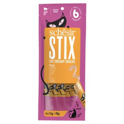 Afbeelding van Schesir Stix 90 g Kattensnack Kip