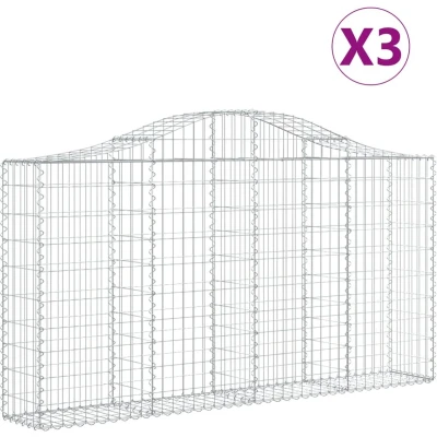 Afbeelding van VidaXL Schanskorven 3 st gewelfd 200x30x100/120 cm ijzer