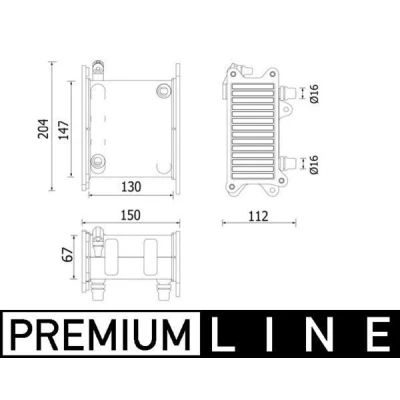 Afbeelding van MAHLE ORIGINAL CI 223 000P Intercooler