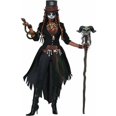 Afbeelding van Vegaoo Voodoo magiër kostuum voor vrouwen
