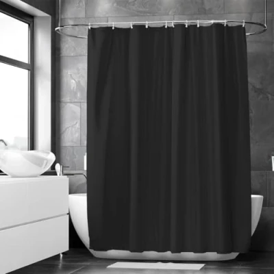Afbeelding van Loti Living Douchegordijn Anti Schimmel Zwart Inclusief ringen Waterdicht Polyester 180x200 cm