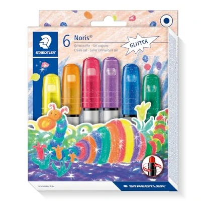 Afbeelding van STAEDTLER Noris gelkrijt 6 glitterkleuren