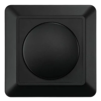 Afbeelding van Ledvion Dimmer Afdekplaat Zwart, LED Afdekplaat, Voor Dimmer, Incl. Knop, Lampen, Wit