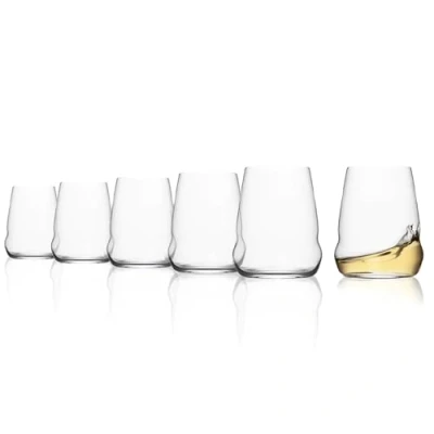 Afbeelding van Stolzle Cocoon 380 ml Witte Wijn tumblers Waterglazen Kristal 6 stuks