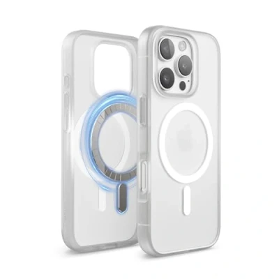 Afbeelding van elago Magnetische hybride beschermhoes compatibel met iPhone 16 Pro 6,3 inch MagSafe, PC + technologie van TPU, schokbestendig, verhoogde camerabescherming
