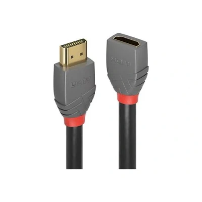 Image de Lindy Anthra Line Câble d&#039;extension HDMI avec Ethernet mâle pour femelle 1 m triple blindage noir rond, support 4K