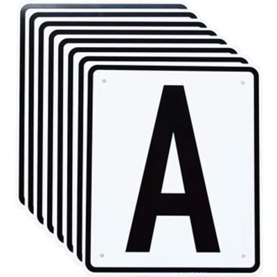 Afbeelding van Horka Dressuurletters Basis 20 X 25 Cm Zwart/wit 8 delig