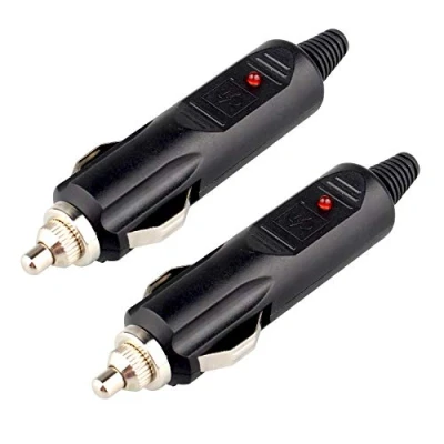 Afbeelding van Futheda 2 stuks DC 12V stekker sigarettenaansteker stopcontact met rode 10A zekering en LED display