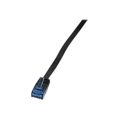 Image de LogiLink CP0133B Câble réseau Cat5e UTP AWG 30 RJ45 0,50 m Bleu/Noir