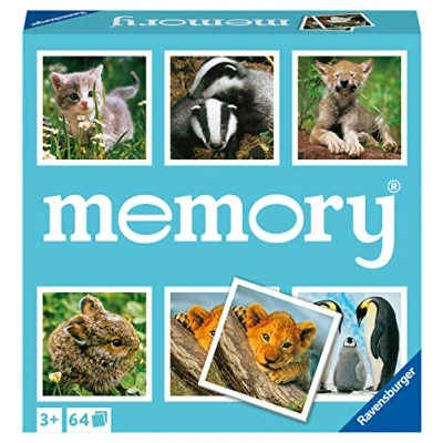 Image de Grand Memory Bébés Animaux 64 cartes Adultes et Enfants des 3 ans
