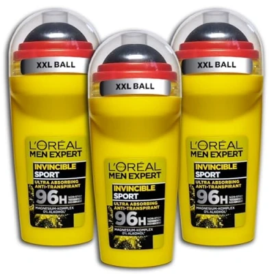 Afbeelding van L&#039;Oréal Men Expert Invincible Sport Deodorant voor heren, effectief, zonder alcohol, droge bescherming tot 96 uur frisheid, 50 ml