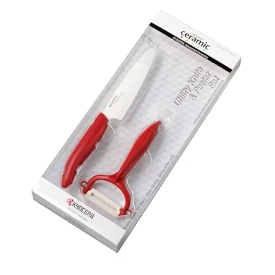 Image de Kyocera starter set rd couteau d&#039;office + 1 eplucheur lame céramique