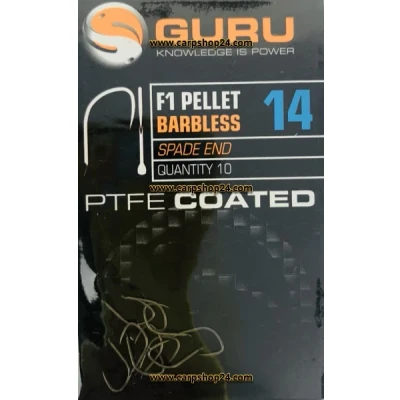 Afbeelding van Guru F1 Pellet Barbless Spade End (10pcs) Maat : 14