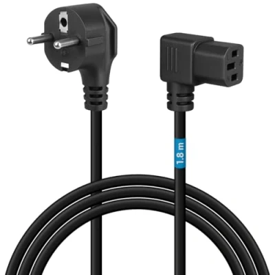 Afbeelding van Waytex Netsnoer 2 polig + aarding CEE7 / IEC C13 1,80 m zwart
