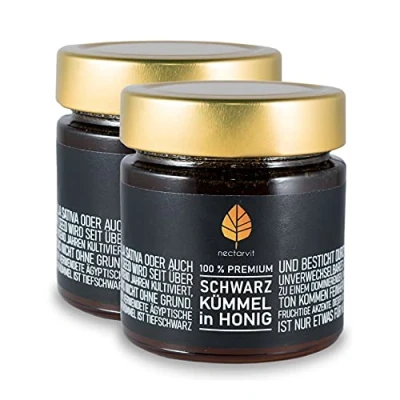 Afbeelding van nectarvit Nigella Sativa / Black Cumin), met hele zaden (2 glazen 540 g)