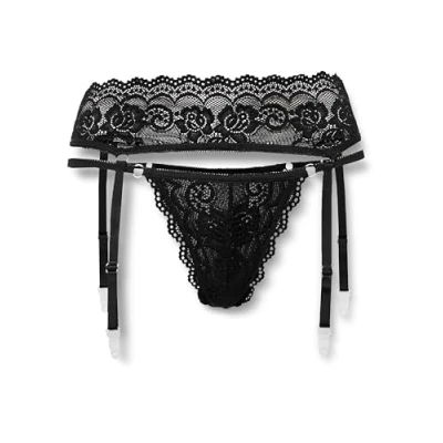 Afbeelding van Sexy String met Jarretel Gordel