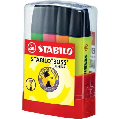Afbeelding van Stabilo Boss Original Markeerstift, Desk Set Parade Van 4 Stuks In Geassorteerde Kleuren Markeerstift