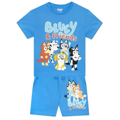 Afbeelding van Bluey Jongenssets Bingo Set Kinderen Jongens Zomerkleding voor Jongens, Blauw