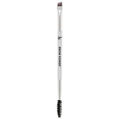 Afbeelding van IT Cosmetics Heavenly Luxe™ Brow Power™ Brush Dubbelzijdige Borstel Met Schuine zijde Natuurlijke Finish 2 IN 1 Tool #21