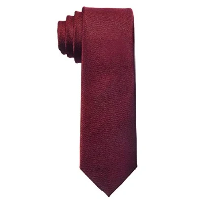 Afbeelding van MASADA Handgemaakte en zorgvuldig afgewerkte herenstropdas, perfect cadeau voor mannen, 6 cm breed, bordeauxrood, Bordeaux