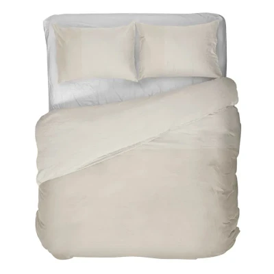 Afbeelding van Kayori Erimo dekbedovertrek Katoen Offwhite 260/200 220 +2 slopen (Kleur: Offwhite)