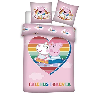 Image de Peppa Pig Friends Parure de Lit Enfant Housse Couette