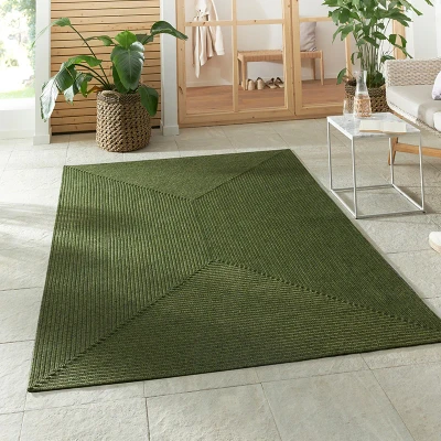 Afbeelding van Buitenkleed Trenzado Groen 80x150 Cm