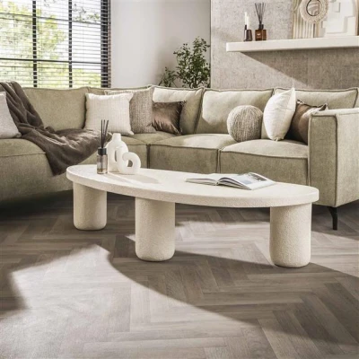 Afbeelding van Hoyz Collection Salontafel XL Kiezel Driehoek Marmer Composiet