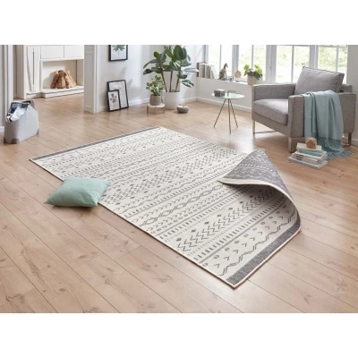 Afbeelding van Binnen &amp; Buiten Tapijt/Vloerkleed Kuba Grijs/crème 80x150 Cm