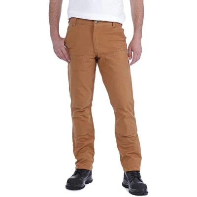 Afbeelding van Carhartt Rugged Flex® werkbroek van zeildoek met rechte snit en versterkte voorkant, voor heren, 1 stuk, Bruin