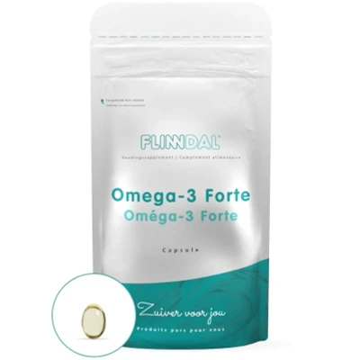 Afbeelding van Omega 3 Forte 30 Capsules Hoog geconcentreerd visoliesupplement Flinndal