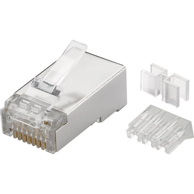 Afbeelding van RJ45 connector Cat6a S/FTP (Voor soepele én stugge kern, 10 stuks)