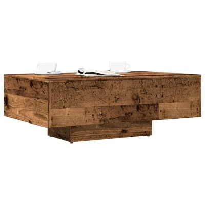 Afbeelding van Salontafel 85x55x31 cm bewerkt hout oud houtkleurig