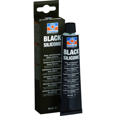 Afbeelding van Permatex black silicone adhesive sealant 85 gr, zwart