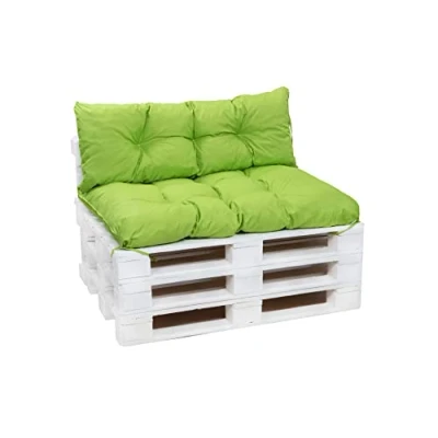 Afbeelding van Setgarden® set tuinmeubelkussens van pallets, rugleuning en zitkussens, tuinkussens, vele kleuren maten (limoen, 120 x 60 cm + kussens