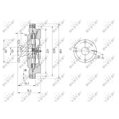Afbeelding van Koppeling, radiateurventilator NRF 49608