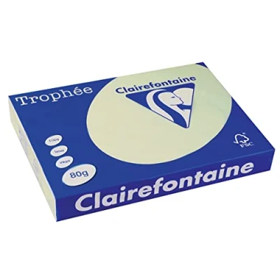 Afbeelding van Clairefontaine Trophée Pastel, gekleurd papier, A3, 80 g, 500 vel, lichtgroen papier