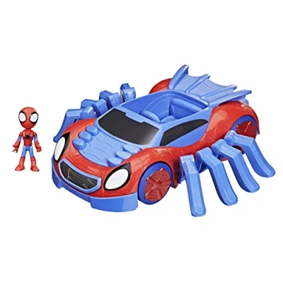 Afbeelding van Marvel Spidey and His Amazing Friends, Arachno Bolide en figuur, 10 cm, vanaf 3 jaar
