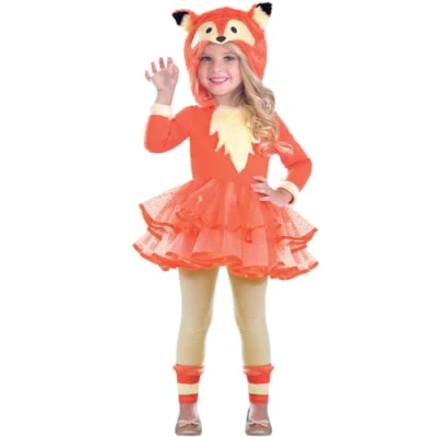 Afbeelding van amscan 9908457 Fox kostuum voor kinderen, oranje, 10 12 jaar